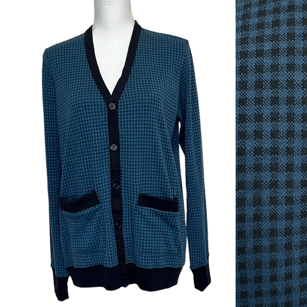 BDG Urban Outfitters Plaid V-Neck Cardigan Long Sleeve T-Shirt